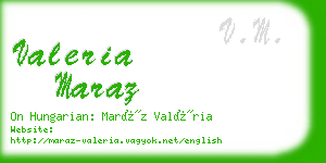 valeria maraz business card